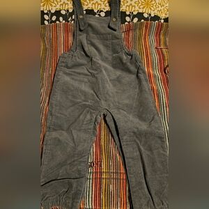Gray Corduroy Kids Overalls
